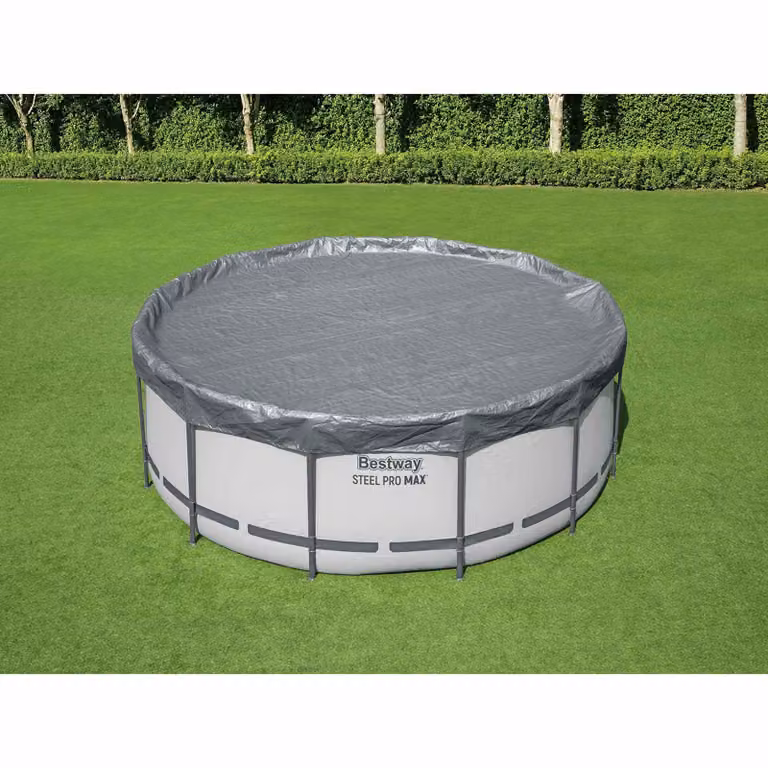Copertura per piscina Bestway rotonda in poliestere grigio, Ø 3,66 m