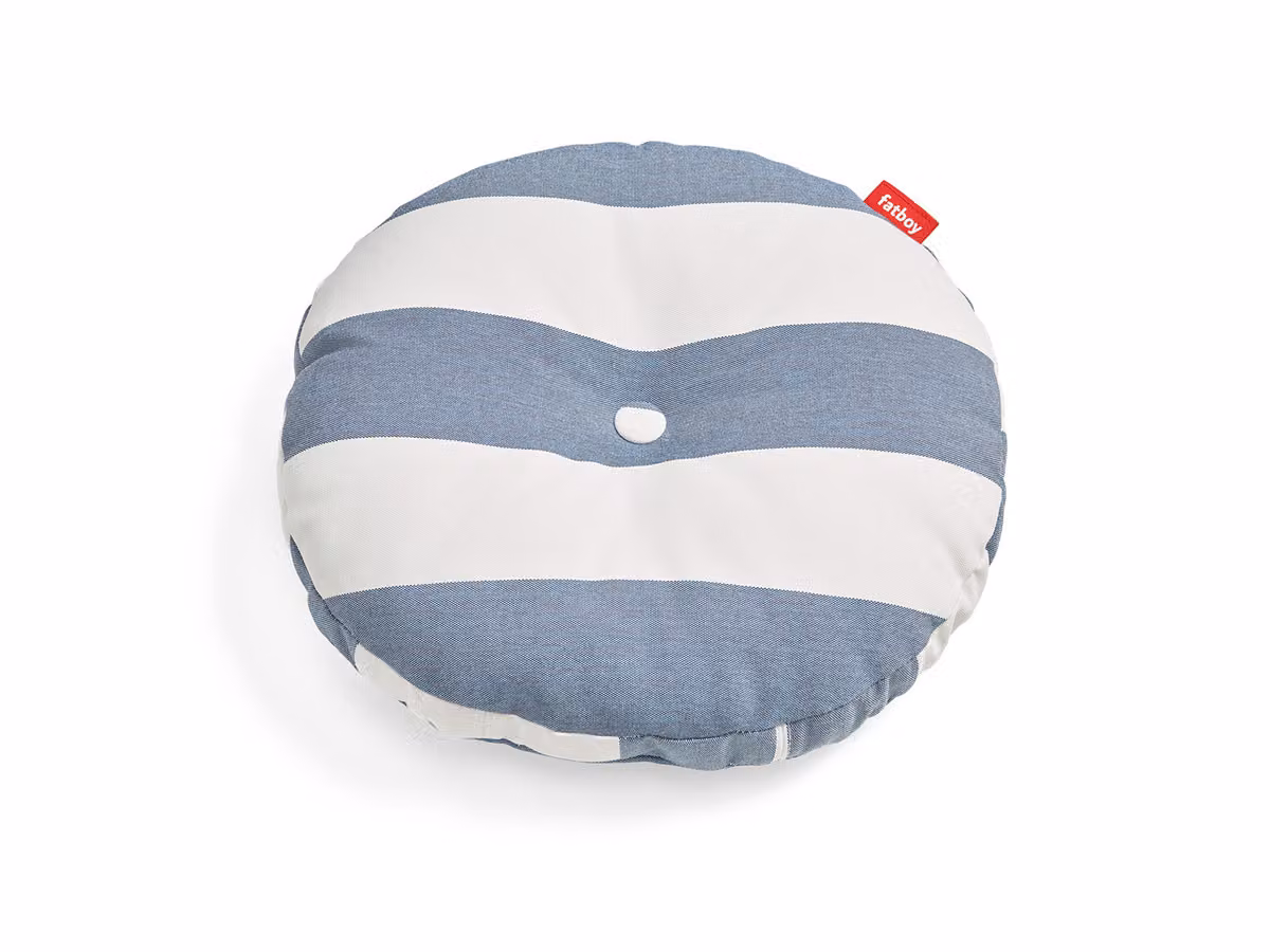 Circle Cuscino - Stripe Ocean Blue