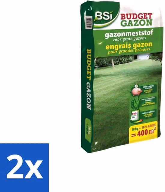 Set di fertilizzanti per prato - 2 confezioni - 20 kg - 400 m² - per una crescita rigogliosa del prato e un terreno sano - confezione da 2