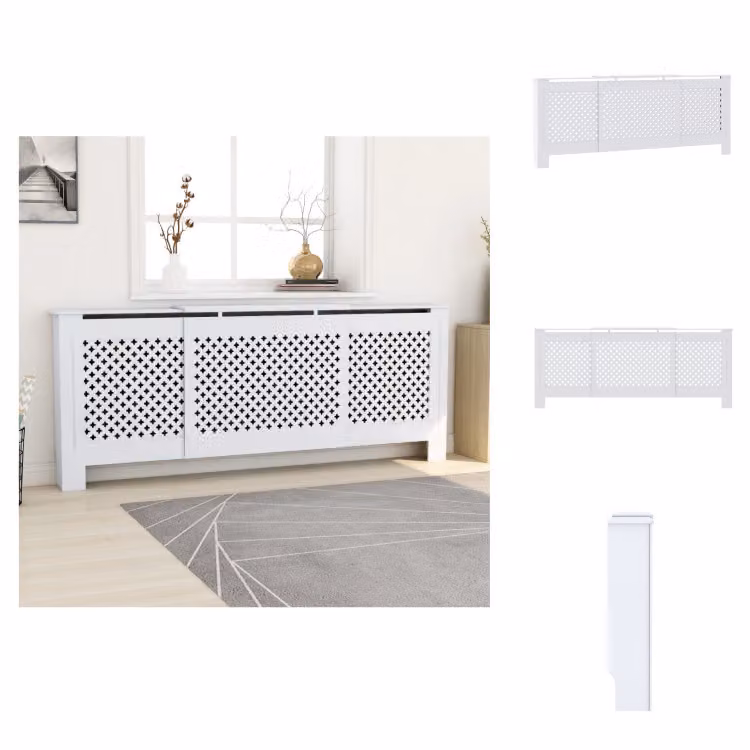 vidaXL Rivestimento per radiatori in MDF bianco 205 cm - Accessori per radiatori