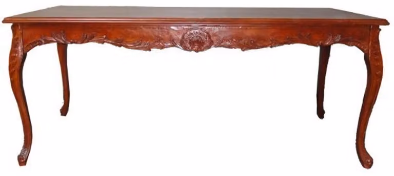 Tavolo da pranzo Casa Padrino in stile barocco, color noce, dimensioni 140 x 80 x 90 cm - Tavolo in legno massello in stile antico