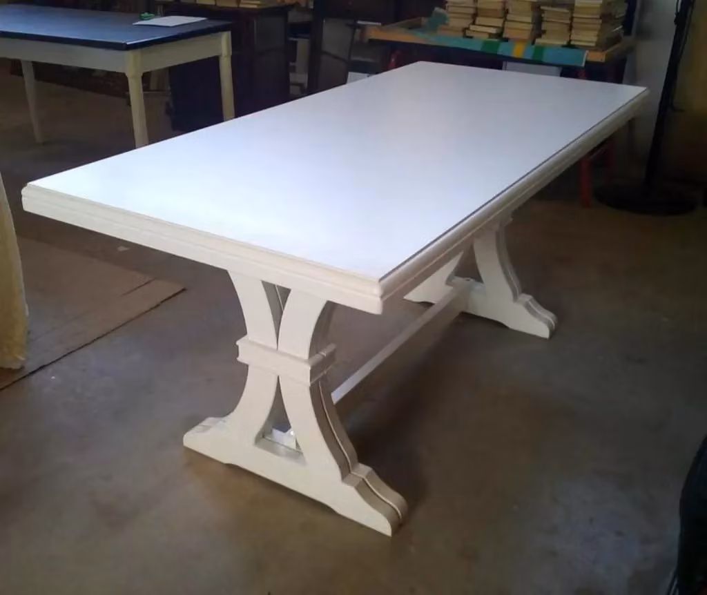 Tavolo rettangolare classico in legno allungabile bianco Mobili 2G L: 180 cm, P: 100 cm – 3