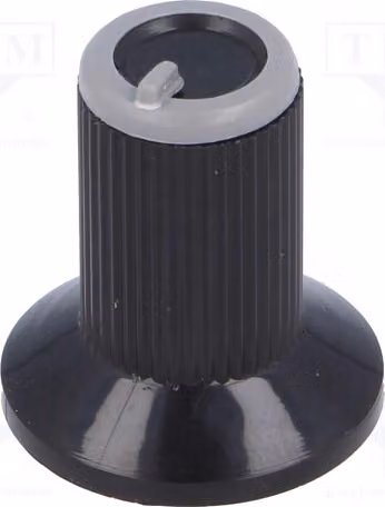 2 manopole rotanti, diametro albero: 6 mm, con flangia diametro 10x19 mm, marca Kuntoff, colore nero. Manopole rotanti per