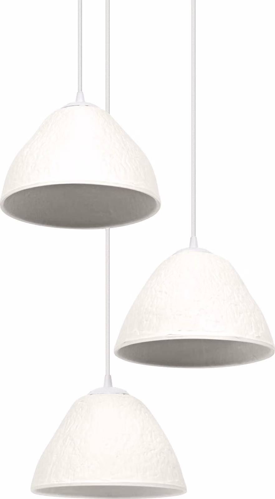 OSRAM lampada a sospensione a 3 luci Decor Camel Bell bianco in metallo e cartapesta, E14, diametro 437 mm, paralume in materiale riciclato, sostenibile grazie alla sorgente luminosa sostituibile, facile installazione