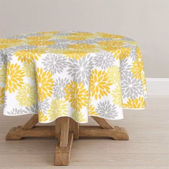 Tovaglia autunnale, rotonda, 140 cm circa, con motivi autunnali, vassoio in Vetroceramica, design decorato con fiori, perfetta per le feste e le vacanze.