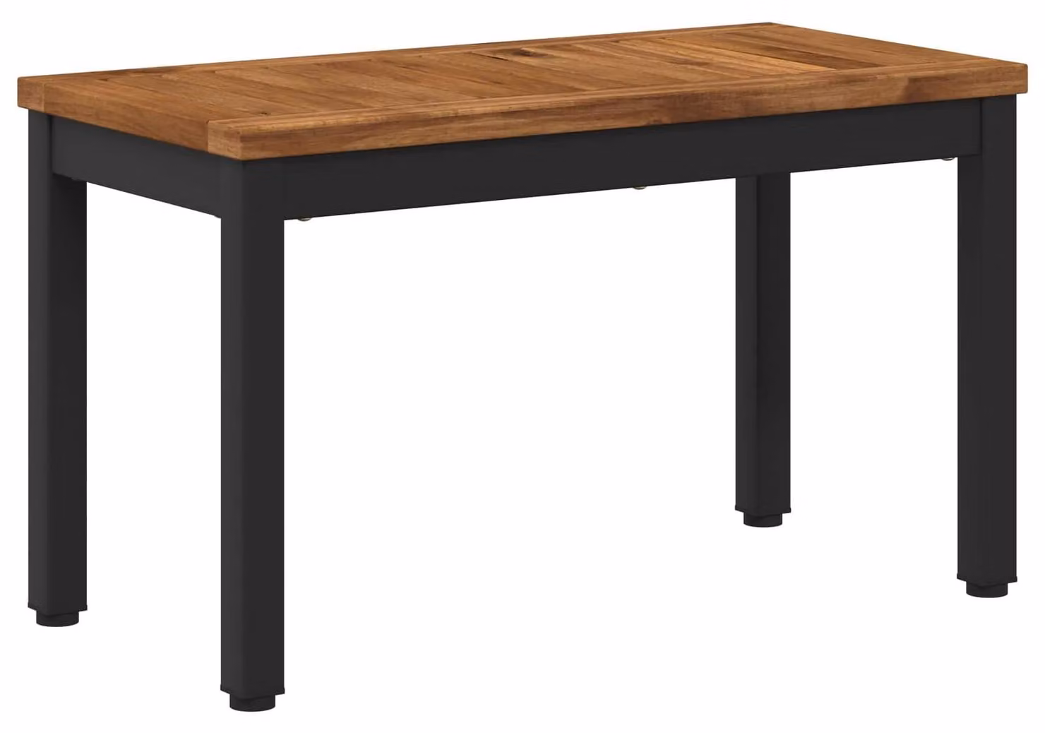 Tavolino da caffè, design naturale e nero, dimensioni 60,5 x 30 x 36 cm