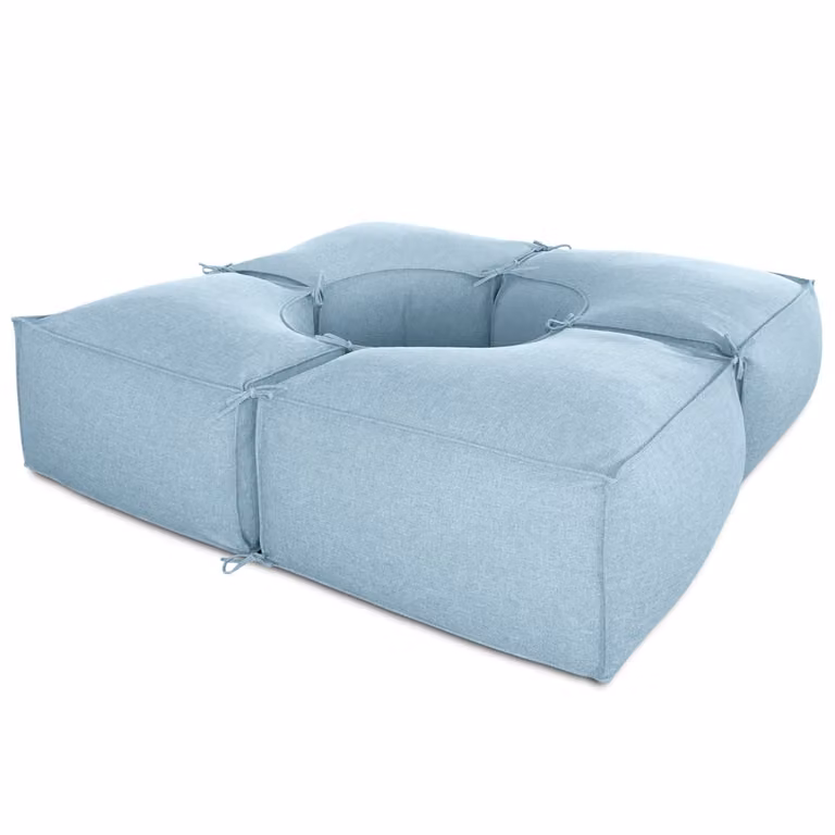 Salottino da esterno 4 moduli Celeste