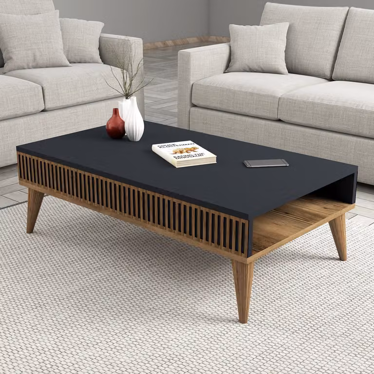 Skye Decor, Milano - Noce, Antracite, Tavolini, Noce, 105 x 34,6 x 60 cm