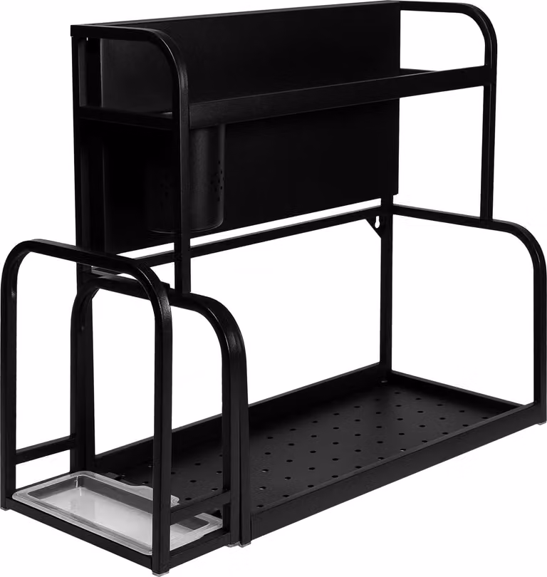 QUVIO Scaffale da cucina deluxe - Scaffale da cucina - Scaffale da cucina - Scaffale per erbe aromatiche - Acciaio - 22 x 40 x 41,5 cm (lxwxh)