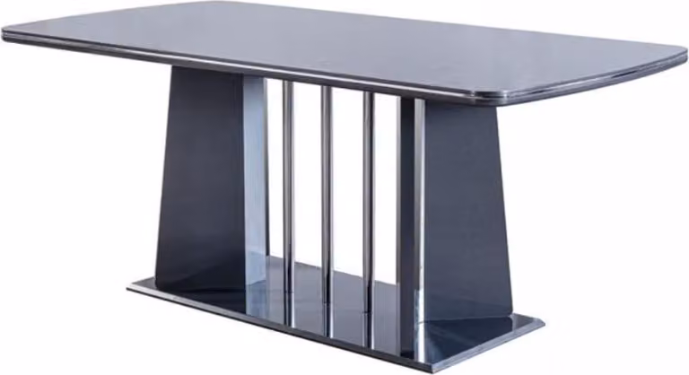Casa Padrino tavolo da pranzo blu/argento 182 x 92 x h. 77 cm - Tavolo da sala da pranzo - Tavolo da cucina - Mobili da sala da pranzo di pregio
