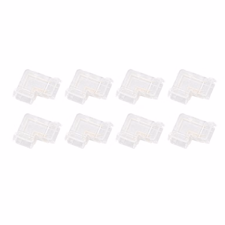 Connettore per strisce LED, connettore per strisce luminose, connettore COB, connettore COB LED a forma di L a 3 pin, kit di connettori per strisce LED, connettore per strisce LED a 3 pin