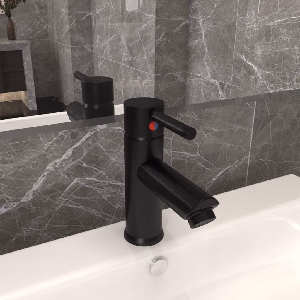 The Living Store Miscelatore per lavabo nero 130x176 mm