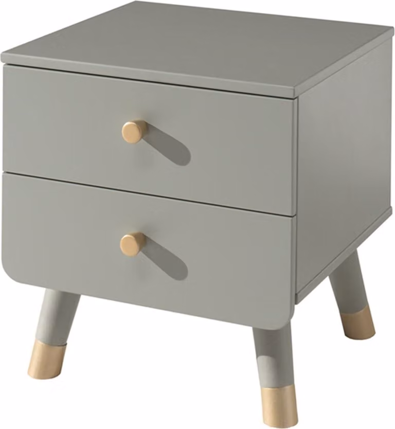 Comodino Kamillah 43x40x45 Comodino in MDF verde oliva
