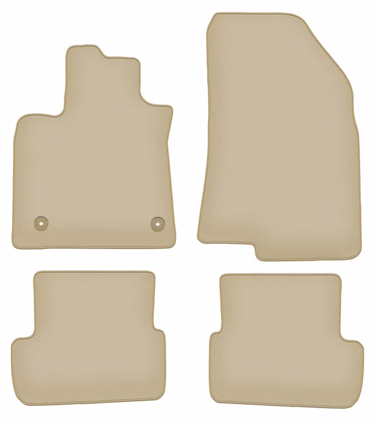 Tappetini per auto, design di interni fibra sintetica resistente, color beige