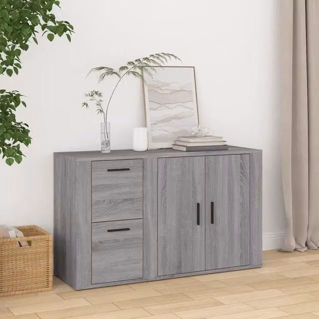 Credenza Buffet da cucina Design Mania in legno multistrato Grigio, L 100 x P 33 x H 59,5 cm