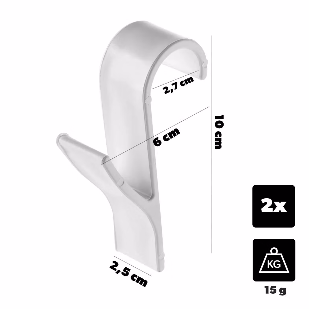 Set di 2 appendiabiti Kadax per termosifone da bagno in plastica bianco – 2
