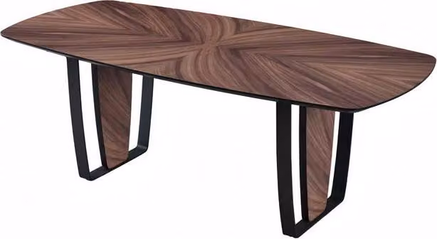 Tavolo da pranzo design in legno di noce, marrone, moderno ed elegante, nuovo