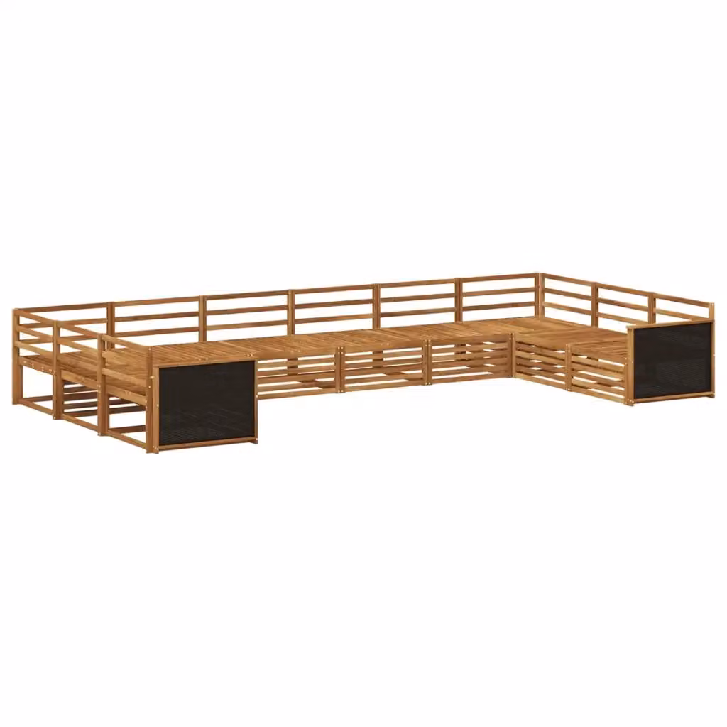 Set di divani da giardino vidaXL in legno di acacia massello marrone con cuscini inclusi – 2