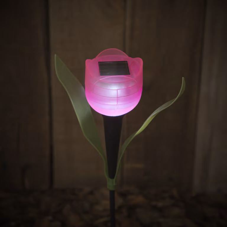 Lampada solare a LED a forma di tulipano 30 cm