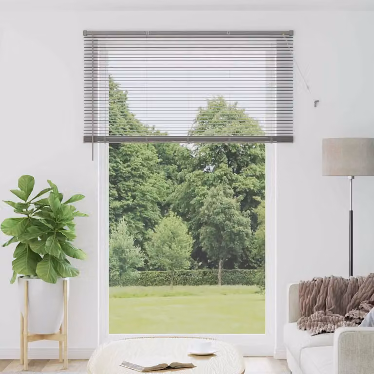 vidaXL Tenda Veneziana Argento 220 x 140 cm 25 mm Alluminio