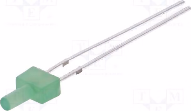 2 LED, 2 mm, 330-500 mcd, angolo di emissione 90°, tensione 2,8-3,6 V, colore verde, dimensioni 4,8 x 2,5 mm, modello OSG5TA7K94B. Diodi LED a montaggio su circuito stampato