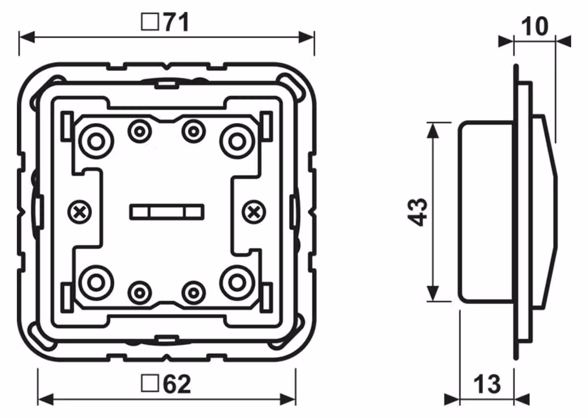Jung KNX-Taster Standard 1-fach LSCD10711ST (LSCD10711ST)