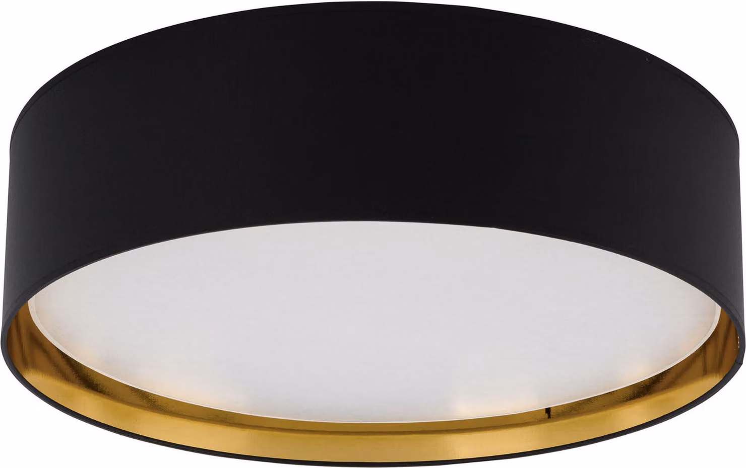 Plafone rotondo BILBAO bianco-nero-oro 4xE27x40W in tessuto, dimensioni: 17x60x60 cm, IP20, TK-Lighting