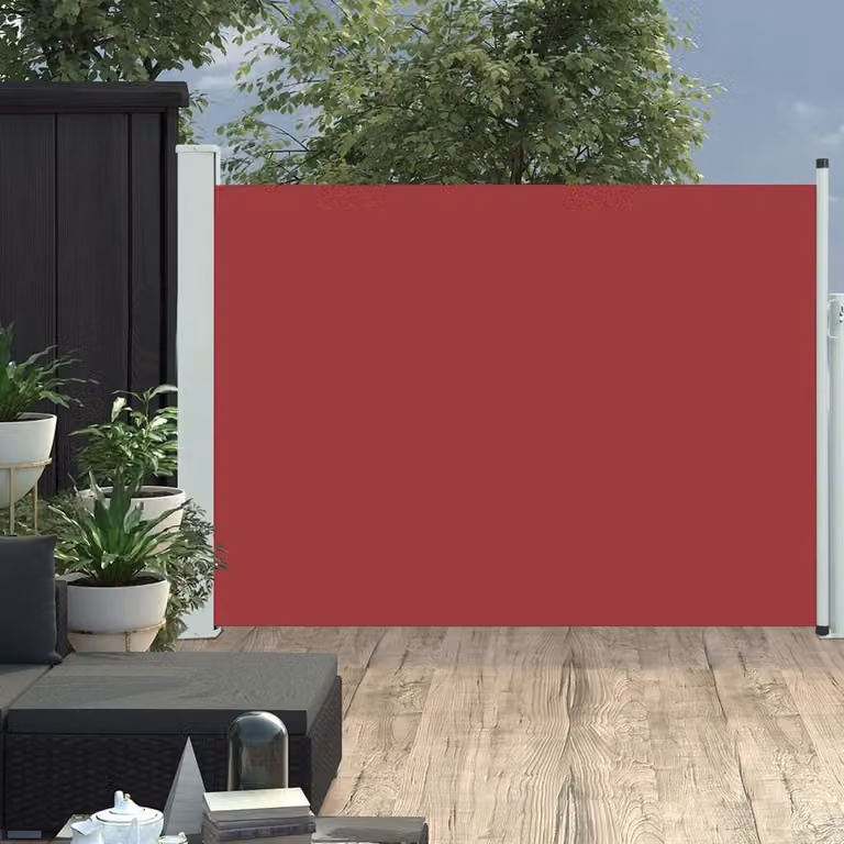 Maison Exclusive - Tenda da sole laterale estensibile, 100x514 cm, colore rosso