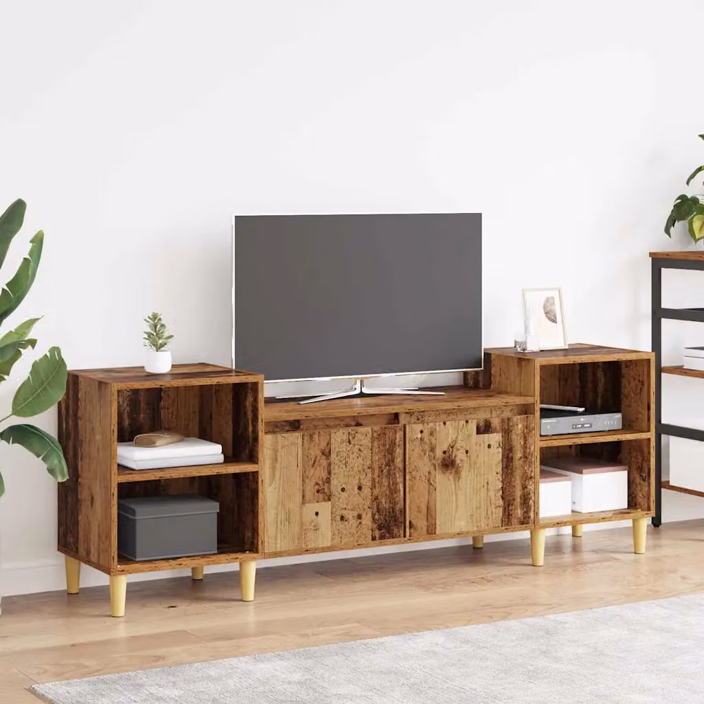 Mobile TV vidaXL in legno effetto rustico marrone L 160 x P 35 x H 55 cm