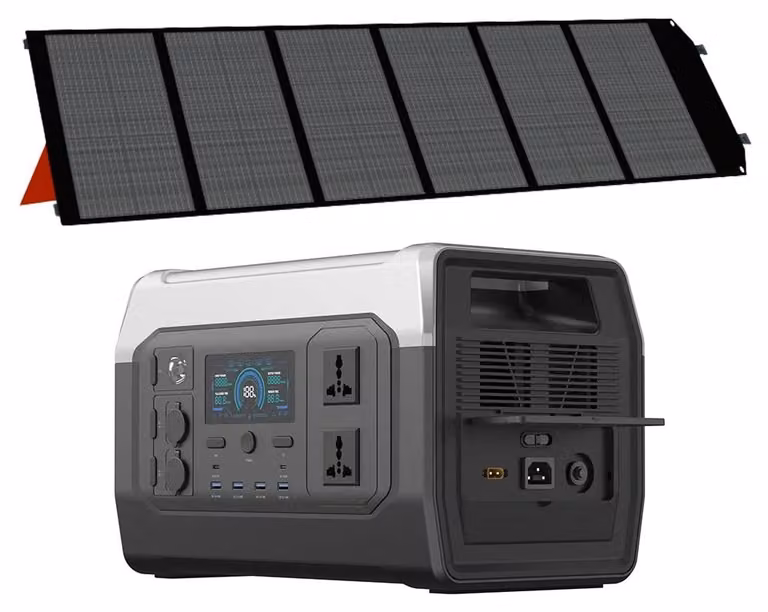 Centralina portatile con generatore e pannello solare – capacità di 1024 Wh e batteria LiFePO4