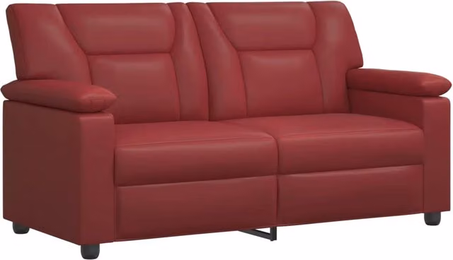 Divano moderno vidaXL in similpelle rosso con struttura in metallo L: 171 cm, P: 85 cm, H: 93 cm – 1