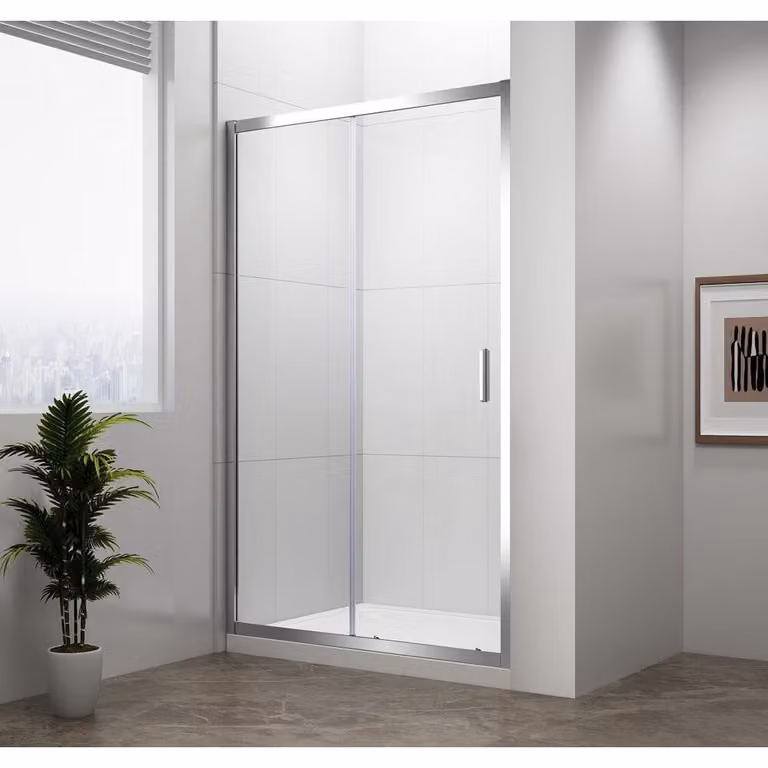 Polysan Easy Line - Porta doccia 1600 mm, alluminio lucido/vetro trasparente EL1815