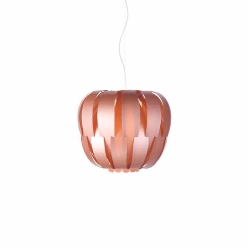 Lampadario Moderno Polilux ® Pink Metal E Metallo Cromo 2 Luci E27