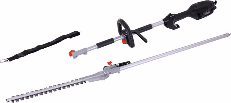 Tagliasiepi telescopico elettrico Scheppach ETHT1000 | Motore 1000W | Testa rotante a 135° | 10 impostazioni regolabili | Spessore di taglio 20 mm | Lunghezza totale 2590 mm
