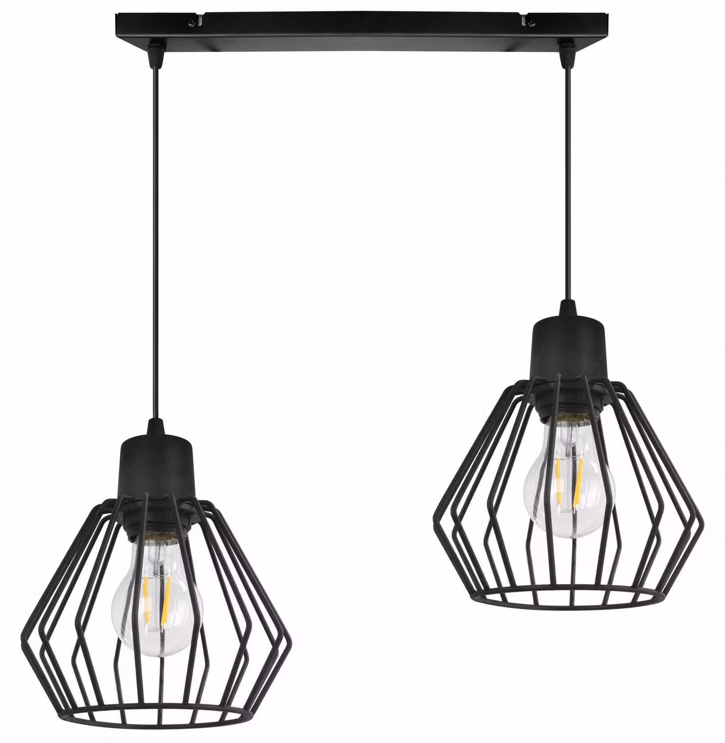 Lampada a sospensione, lampadario da soffitto, paralume in filo metallico, LED