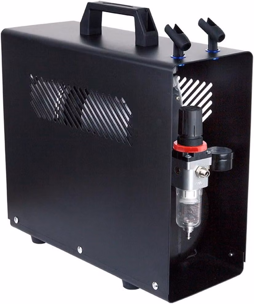 Compressore per aerografo – Mini compressore d'aria – Compressore per aerografo senza olio – Serbatoio da 3,5 litri – Silenzioso e portatile