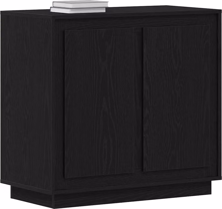 Credenza Rovere Nero 80 x 40 x 75 cm Legno multistrato