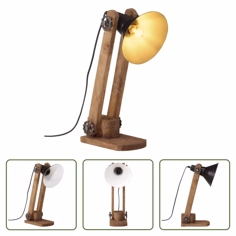 The Living Store Lampada da scrivania 25 W Nero 23x13x52 cm E27