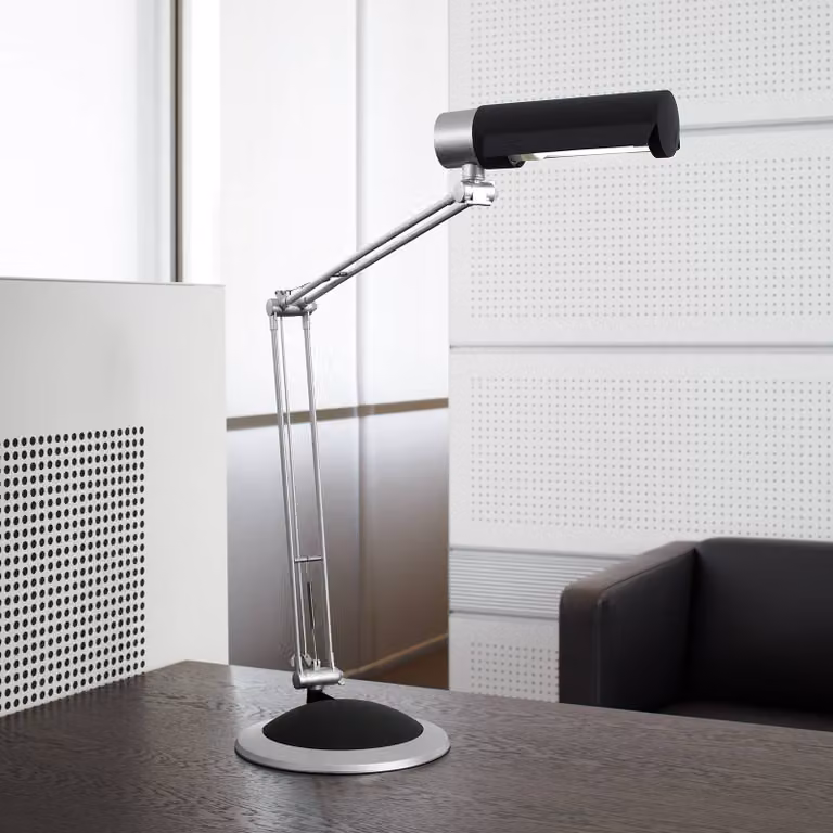 Maul Lampada da scrivania MAULoffice, Alluminio / Grigio / Zincato, Studio / Ufficio, Alluminio, Moderno, Lampada da tavolo