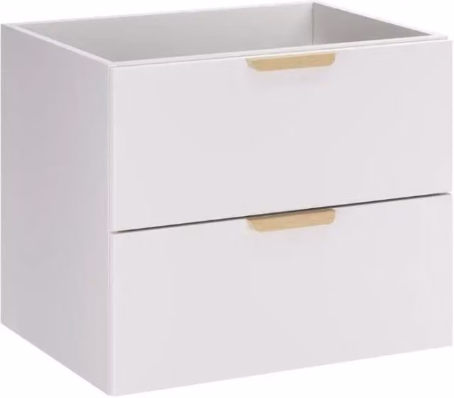 Mobile sottolavabo sospeso Meublorama OSTER bianco opaco con cassetti e chiusura soft-close L: 60 cm