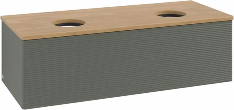 V&B Mobiletto con struttura frontale, con illuminazione Antao 120x36x50cm, WBP hon. Oa, lea gre. m Lac