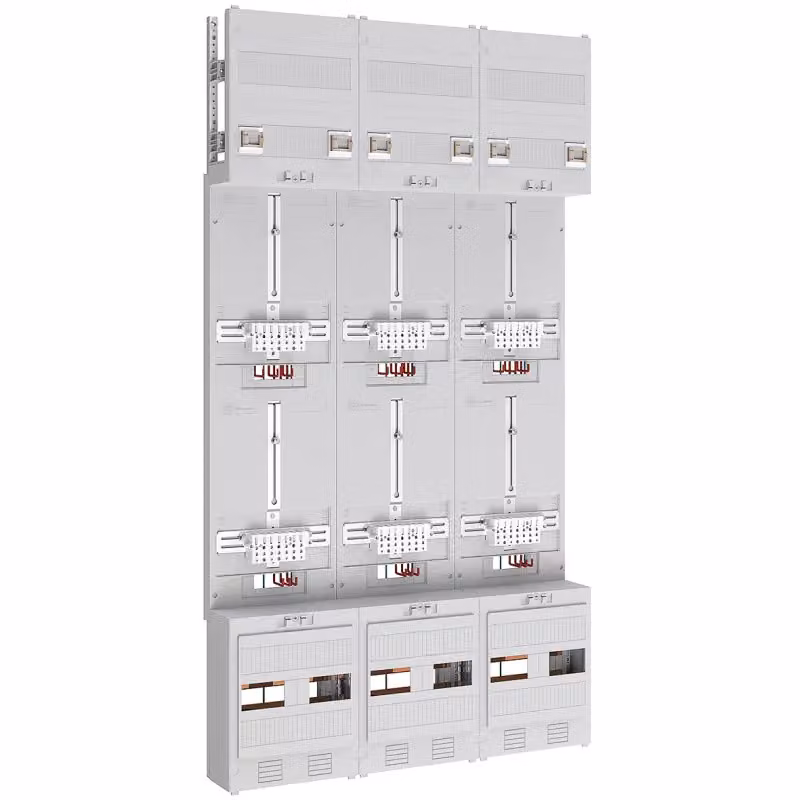 Spazio contatore 3pts 6Z - Pannello contatori 6 contatori kWh 0 file Z39660
