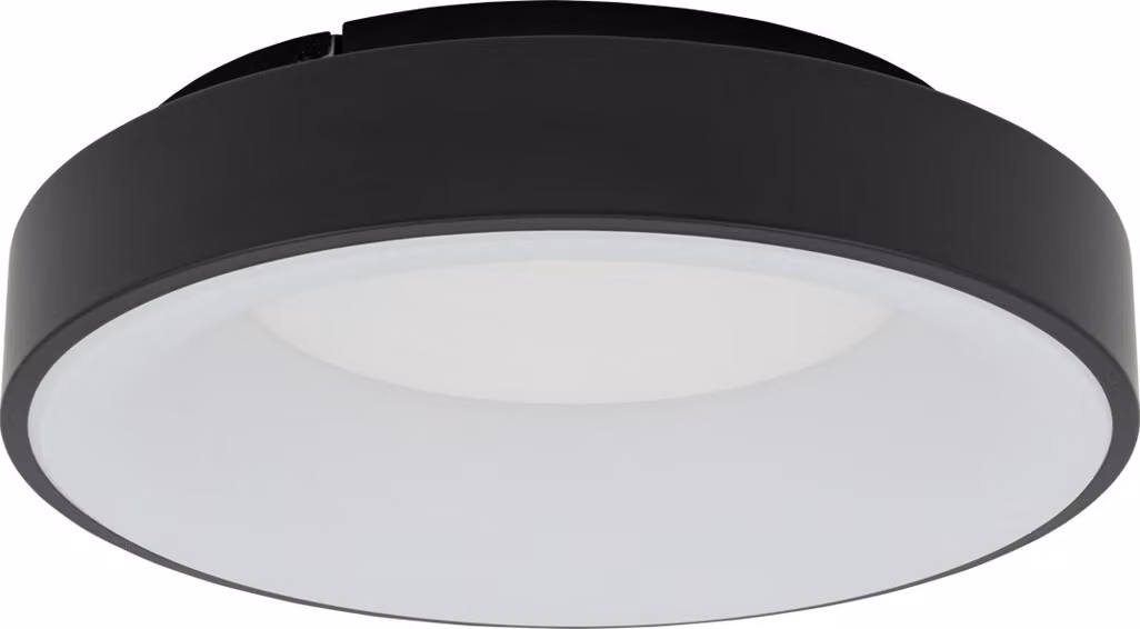 Plafoniera moderna rotonda Ø38cm LED 32W colore caldo nero NIKKI LED 11206 Nowodvorski