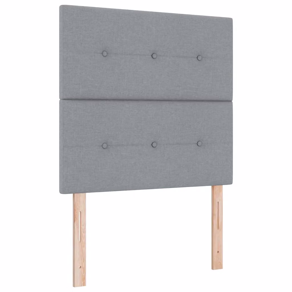 Letto a molle con testiera vidaXL in tessuto grigio con porta USB e illuminazione sottostante L/P: 120 x 200 cm, H: 88 cm – 2