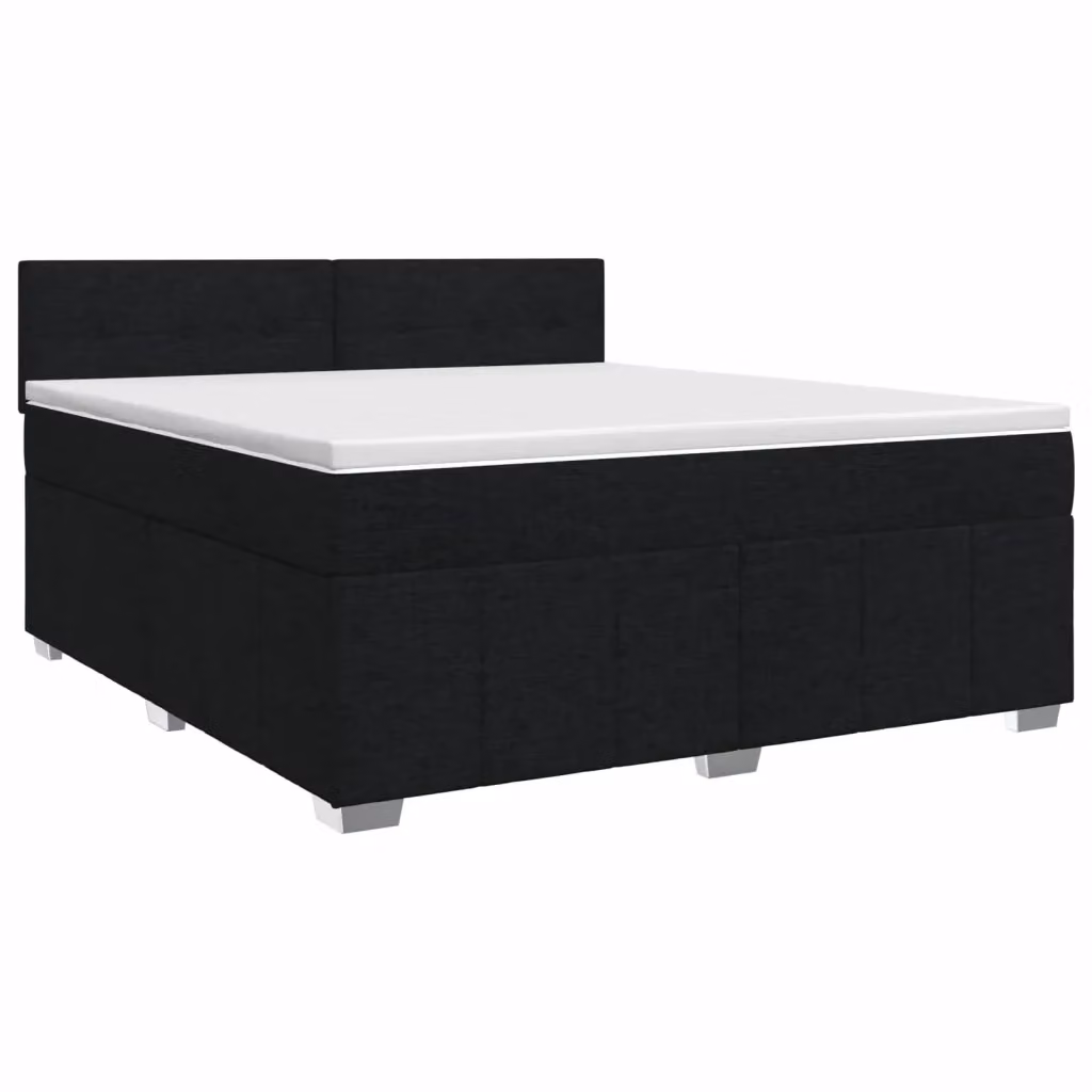 Letto box spring con materasso ibrido vidaXL, colore nero e bianco, L/P: 140 x 200 cm – 2