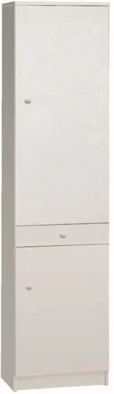 Colonna con 2 Ante e 1 Cassetto Kit Lisco Bianco Sarmog L/P/H: 46 x 34 x 183 cm