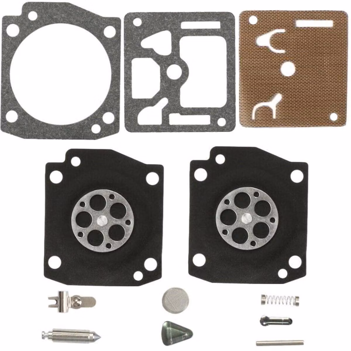 Kit di riparazione del carburatore per Husqvarna 340, 345, 346, 346XP, 353, 350, 351, 357, 359, 372 - Zama RB-122, RB-153 - Set di ricambi