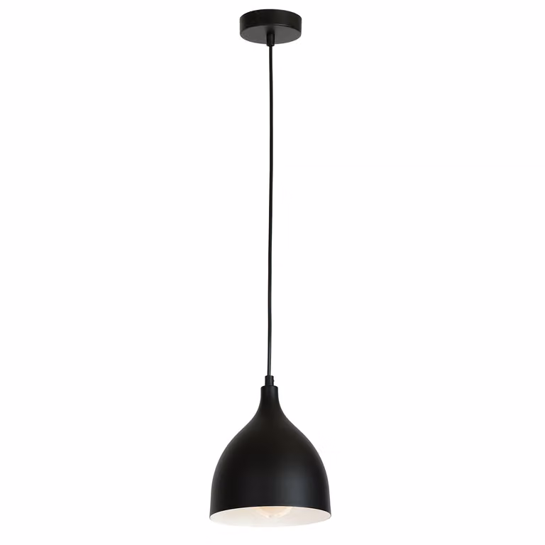 Noak classic 1xE27 15W Luminex nero lampada a sospensione spot