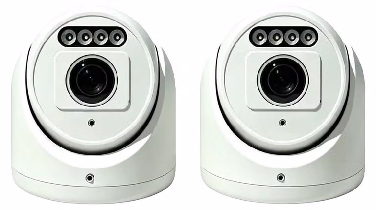 Telecamera fisheye, risoluzione 8MP, monitoraggio mobile, 2 telecamere a cupola, alimentazione 220V-240V, spina di tipo europeo