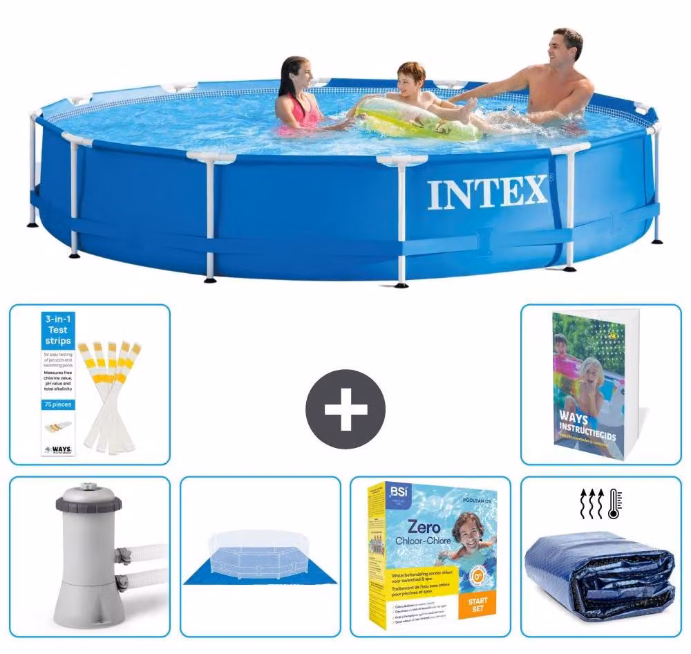 Piscina autoportante rettangolare - 366x76 cm - composta da 5 parti - modello S245